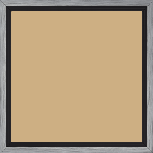Cadre bois profil plat largeur 1.6cm couleur argent contemporain filet noir en retrait de la face du cadre de 6mm assurant un effet très original - 40x50 Cadre bois profil plat largeur 1.6cm couleur argent contemporain filet noir en retrait de la face du cadre de 6mm assurant un effet très original - 40x50