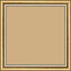 Cadre bois profil arrondi largeur 2.1cm  couleur or filet argent chaud