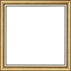 Cadre bois profil arrondi largeur 2.1cm  couleur or filet argent chaud - 70x70 Cadre bois profil arrondi largeur 2.1cm  couleur or filet argent chaud - 70x70