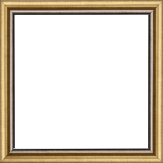 Cadre bois profil arrondi largeur 2.1cm  couleur or filet plomb - 70x70 Cadre bois profil arrondi largeur 2.1cm  couleur or filet plomb - 70x70