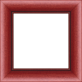 Cadre bois profil arrondi largeur 4.7cm couleur rouge cerise satiné rehaussé d'un filet noir