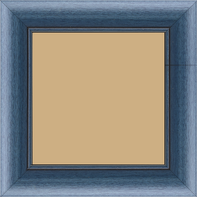 Cadre bois profil arrondi largeur 4.7cm couleur bleu cobalt satiné rehaussé d'un filet noir - 70x100 Cadre bois profil arrondi largeur 4.7cm couleur bleu cobalt satiné rehaussé d'un filet noir - 70x100