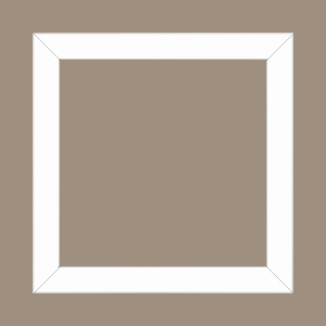 Cadre bois profil plat largeur 2.5cm hauteur 4.8cm couleur blanc mat finition pore bouché (hauteur feuillure 4.3cm ) - 116x73 Cadre bois profil plat largeur 2.5cm hauteur 4.8cm couleur blanc mat finition pore bouché (hauteur feuillure 4.3cm ) - 116x73