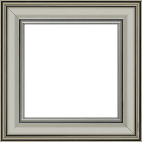 Cadre bois profil bombé largeur 5cm couleur argent chaud filet noir - 84.1x118.9