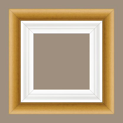 Caisse bois profil arrondi largeur 4.7cm couleur jaune tournesol satiné rehaussé d'un filet noir + bois caisse américaine profil escalier largeur 4.4cm blanc mat   (spécialement conçu pour les châssis d'une épaisseur jusqu’à 2.5cm ) largeur total du cadre : 8.3cm - 81x60
