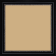 Cadre bois profil doucine inversée largeur 2.3cm noir satiné bord ressuyé - 30x40 Cadre bois profil doucine inversée largeur 2.3cm noir satiné bord ressuyé - 30x40