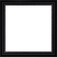 Cadre bois profil doucine inversée largeur 2.3cm noir satiné bord ressuyé - 30x30 Cadre bois profil doucine inversée largeur 2.3cm noir satiné bord ressuyé - 30x30