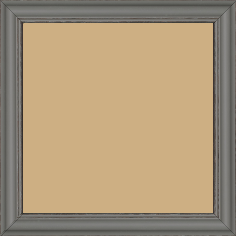 Cadre bois profil doucine inversée largeur 2.3cm gris satiné bord ressuyé - 40x50 Cadre bois profil doucine inversée largeur 2.3cm gris satiné bord ressuyé - 40x50