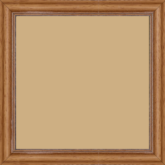 Cadre bois profil doucine inversée largeur 2.3cm marron clair bord ressuyé - 21x29.7