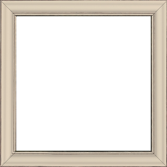 Cadre bois profil doucine inversée largeur 2.3cm crème satiné bord ressuyé - 30x30 Cadre bois profil doucine inversée largeur 2.3cm crème satiné bord ressuyé - 30x30