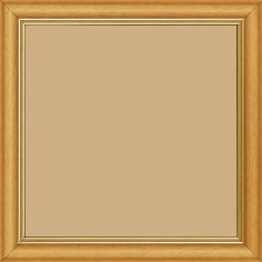 Cadre bois profil doucine inversée largeur 2.3cm jaune tournesol satiné double filet or - 40x40 Cadre bois profil doucine inversée largeur 2.3cm jaune tournesol satiné double filet or - 40x40