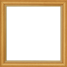 Cadre bois profil doucine inversée largeur 2.3cm jaune tournesol satiné double filet or - 70x70 Cadre bois profil doucine inversée largeur 2.3cm jaune tournesol satiné double filet or - 70x70