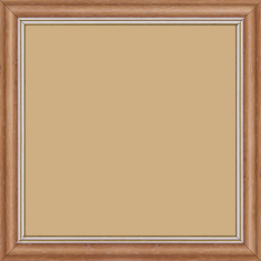 Cadre bois profil doucine inversée largeur 2.3cm saumon cérusé double filet or - 40x50 Cadre bois profil doucine inversée largeur 2.3cm saumon cérusé double filet or - 40x50