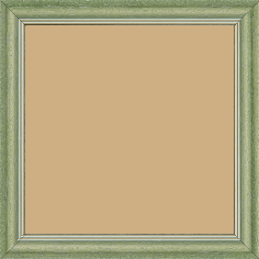 Cadre bois profil doucine inversée largeur 2.3cm vert cérusé double filet or - 40x50 Cadre bois profil doucine inversée largeur 2.3cm vert cérusé double filet or - 40x50