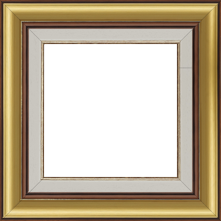 Cadre bois profil doucine inversée largeur 4.4cm marron rustique gorge or + bois profil plat marie louise largeur 2.5cm couleur crème filet or (largeur totale du cadre 6.3cm) - 30x45 Cadre bois profil doucine inversée largeur 4.4cm marron rustique gorge or + bois profil plat marie louise largeur 2.5cm couleur crème filet or (largeur totale du cadre 6.3cm) - 30x45