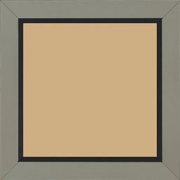 Cadre bois profil plat largeur 3.3cm couleur argile satiné nez noir - 70x90