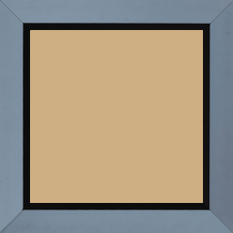 Cadre bois profil plat largeur 3.3cm couleur bleu pétrole satiné nez noir - 59.4x84.1 Cadre bois profil plat largeur 3.3cm couleur bleu pétrole satiné nez noir - 59.4x84.1