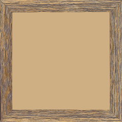 Cadre bois profil arrondi en pente plongeant largeur 2.4cm couleur jaune moutarde finition veinée, reflet or - 42x59.4