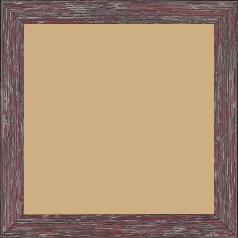 Cadre bois profil arrondi en pente plongeant largeur 2.4cm couleur framboise finition veinée, reflet argenté - 40x50