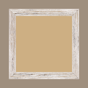 Cadre bois profil arrondi en pente plongeant largeur 2.4cm couleur blanchie frotté effet nature - 30x40 Cadre bois profil arrondi en pente plongeant largeur 2.4cm couleur blanchie frotté effet nature - 30x40