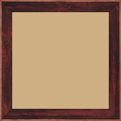 Cadre bois profil arrondi en pente plongeant largeur 2.4cm couleur bordeaux effet ressuyé, angle du cadre extérieur filet naturel - 70x100