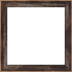 Cadre bois profil arrondi en pente plongeant largeur 2.4cm couleur noir ébène effet ressuyé, angle du cadre extérieur filet naturel - 92x60