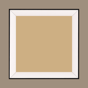 Cadre bois profil arrondi en pente plongeant largeur 2.4cm couleur crème satiné,veine du bois  apparent (pin) , angle du cadre extérieur filet noir - 40x40 Cadre bois profil arrondi en pente plongeant largeur 2.4cm couleur crème satiné,veine du bois  apparent (pin) , angle du cadre extérieur filet noir - 40x40