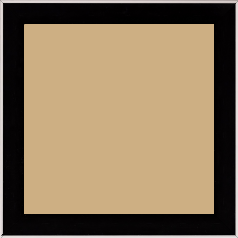 Cadre bois profil arrondi en pente plongeant largeur 2.4cm couleur noir satiné,veine du bois  apparent (pin) , angle du cadre extérieur filet argent chromé - 15x20