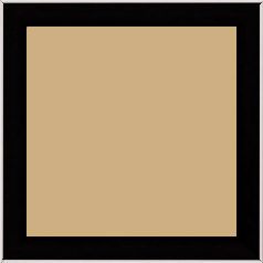 Cadre bois profil arrondi en pente plongeant largeur 2.4cm couleur noir satiné,veine du bois  apparent (pin) , angle du cadre extérieur filet argent chromé - 40x40 Cadre bois profil arrondi en pente plongeant largeur 2.4cm couleur noir satiné,veine du bois  apparent (pin) , angle du cadre extérieur filet argent chromé - 40x40