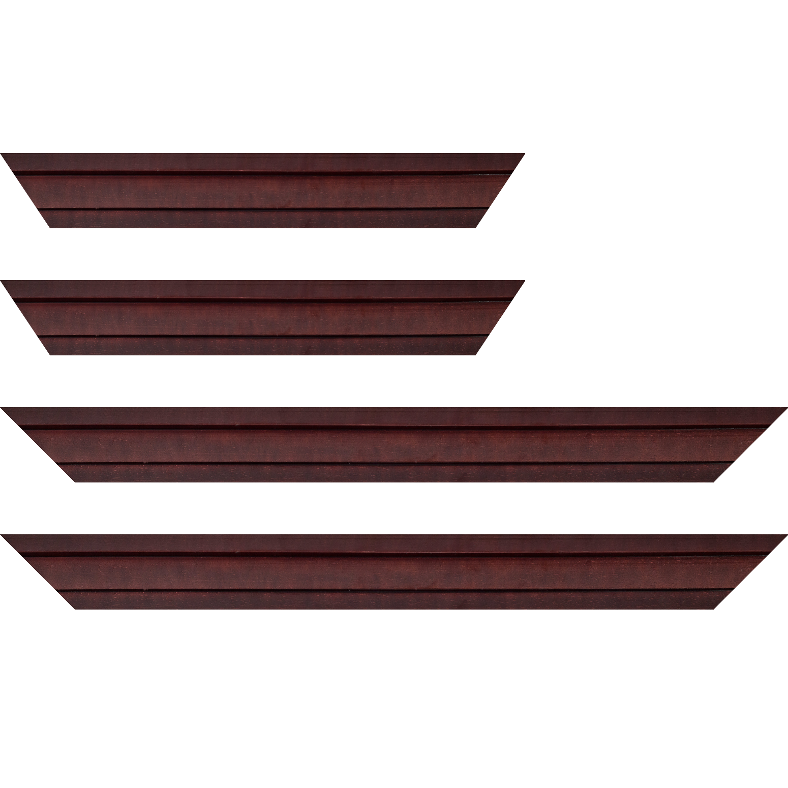Baguette bois caisse américaine profil escalier largeur 4.4cm chocolat satiné (spécialement conçu pour les châssis d'une épaisseur jusqu’à 2.5cm )