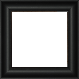 Cadre bois profil incurvé largeur 4.1cm couleur noir mat finition pore bouché - 61x46