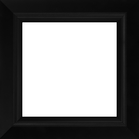 Cadre bois profil pente largeur 4.5cm de couleur noir mat filet noir - 61x46