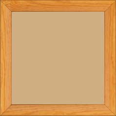 Cadre bois profil arrondi en pente plongeant largeur 2.4cm couleur jaune moutarde finition vernis brillant,veine du bois  apparent (pin) , - 15x21