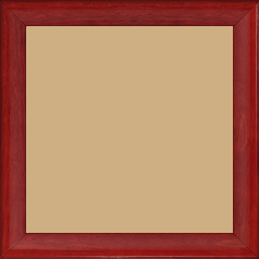 Cadre bois profil arrondi en pente plongeant largeur 2.4cm couleur rouge cerise finition vernis brillant,veine du bois  apparent (pin) ,