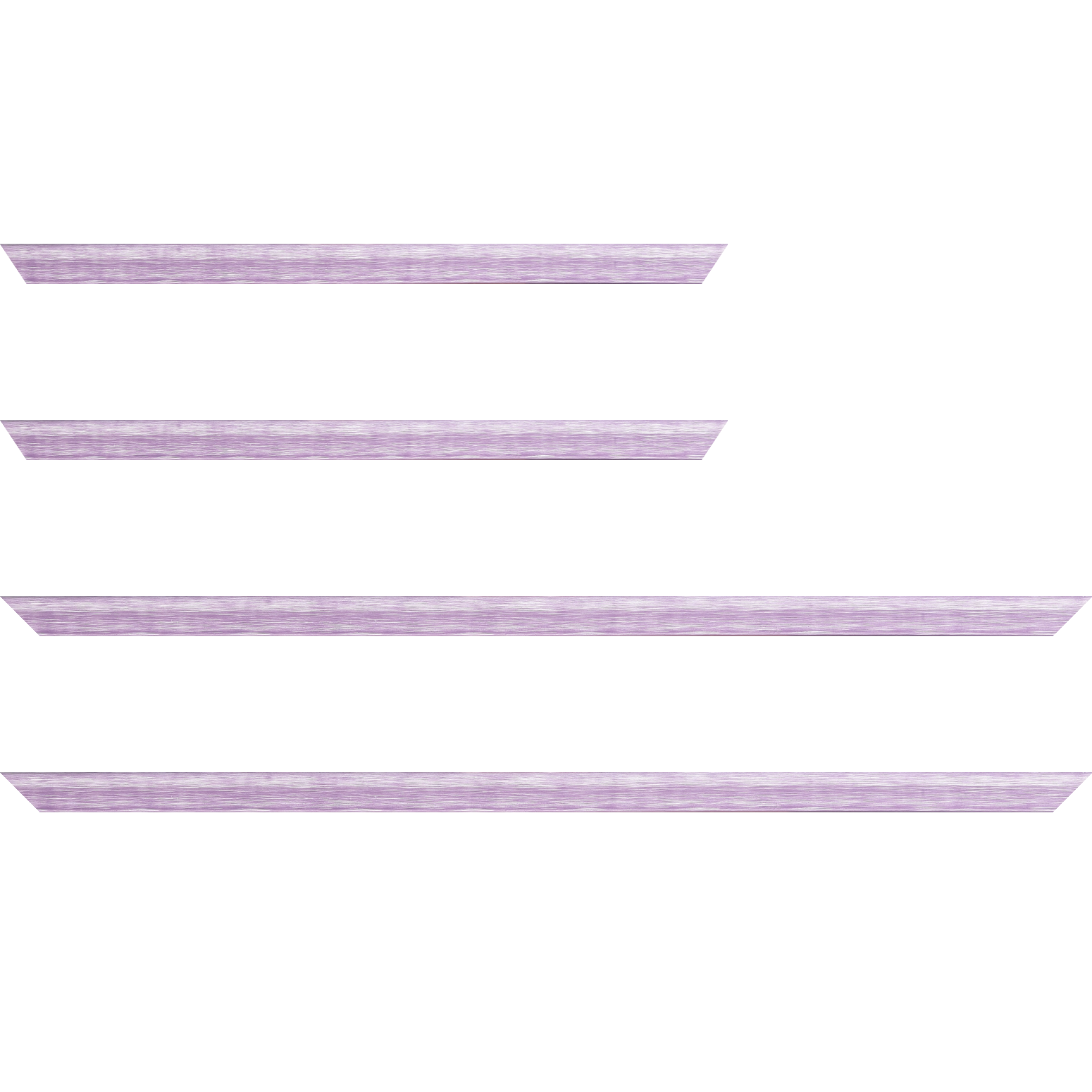 Baguette bois profil incurvé largeur 2.1cm couleur violet effet blanchi
