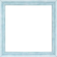 Cadre bois profil incurvé largeur 2.1cm couleur bleu effet blanchi - 40x60