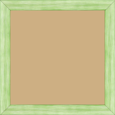 Cadre bois profil incurvé largeur 2.1cm couleur vert pomme effet blanchi - 15x21