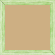 Cadre bois profil incurvé largeur 2.1cm couleur vert pomme effet blanchi - 30x30 Cadre bois profil incurvé largeur 2.1cm couleur vert pomme effet blanchi - 30x30