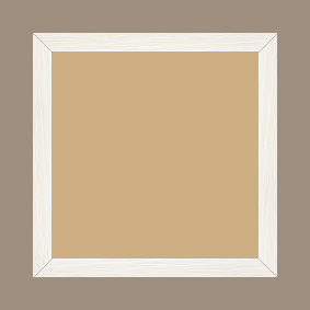 Cadre bois profil plat largeur 1.7cm couleur blanc veiné - 50x50