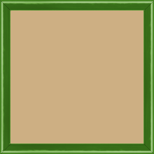 Cadre bois profil arrondi largeur 1.5cm couleur vert laqué - 60x60